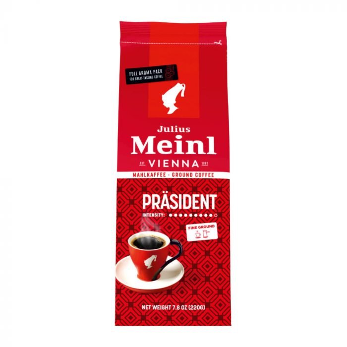 jm-prasident-220g-01 JULIUS MEINL PRESIDENT ÖĞÜTÜLMÜŞ KAHVE 220 GR - Görsel 1